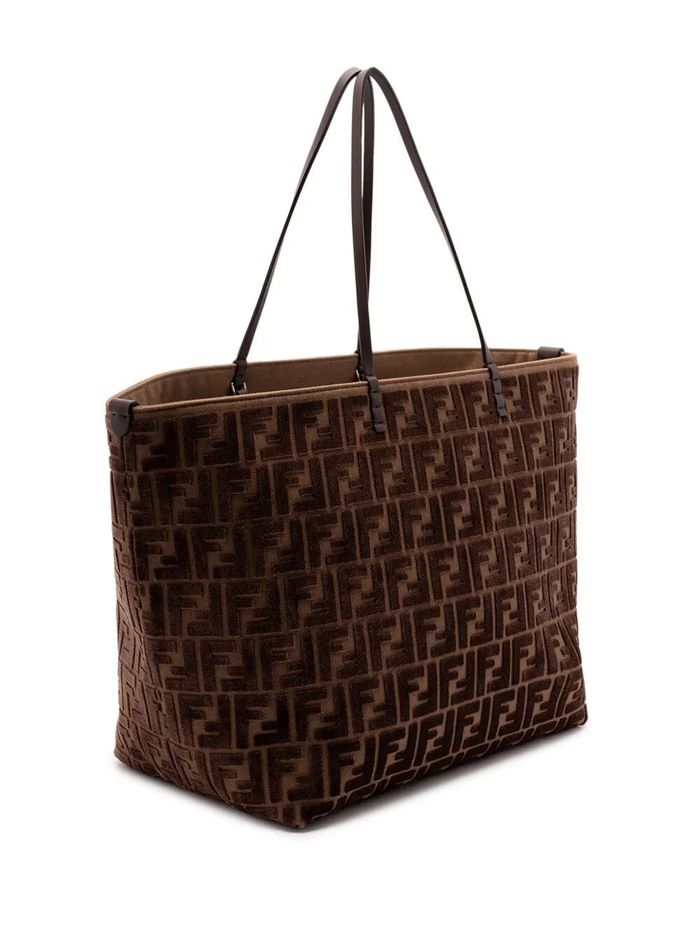ROLL LARGE SHOPPER BAG IN FF JACQUARD VELVET