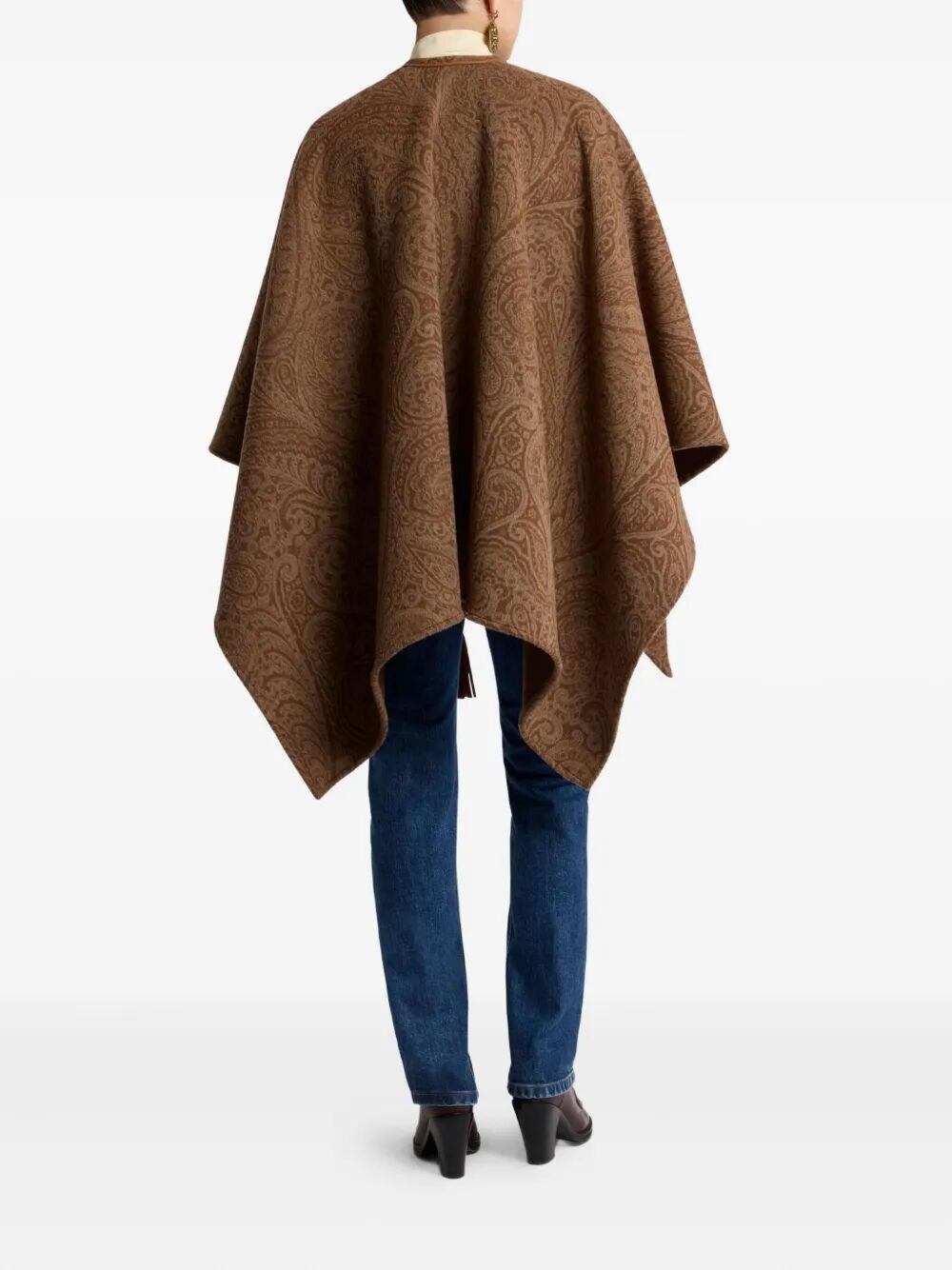 JACQUARD WOOL AND CASHMERE CAPE