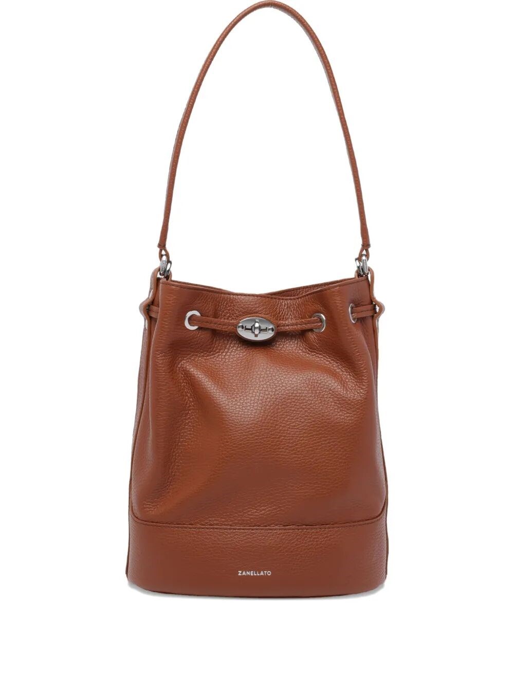 Zanellato Structured Shoulder Bag Featuring Adjustable Strap In Brown