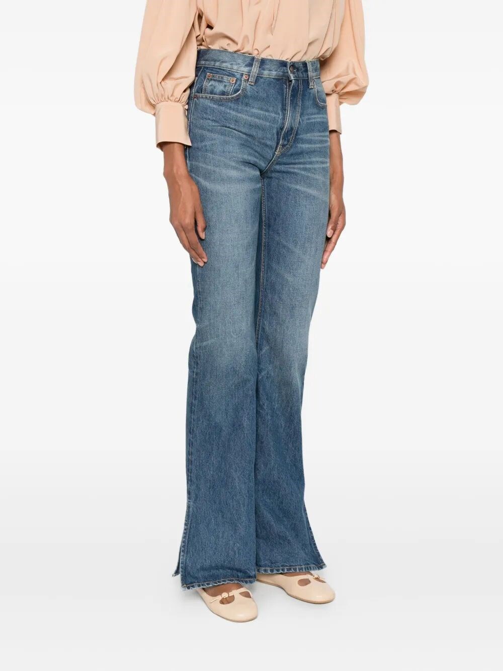 BOOTCUT JEANS WITH SLIT