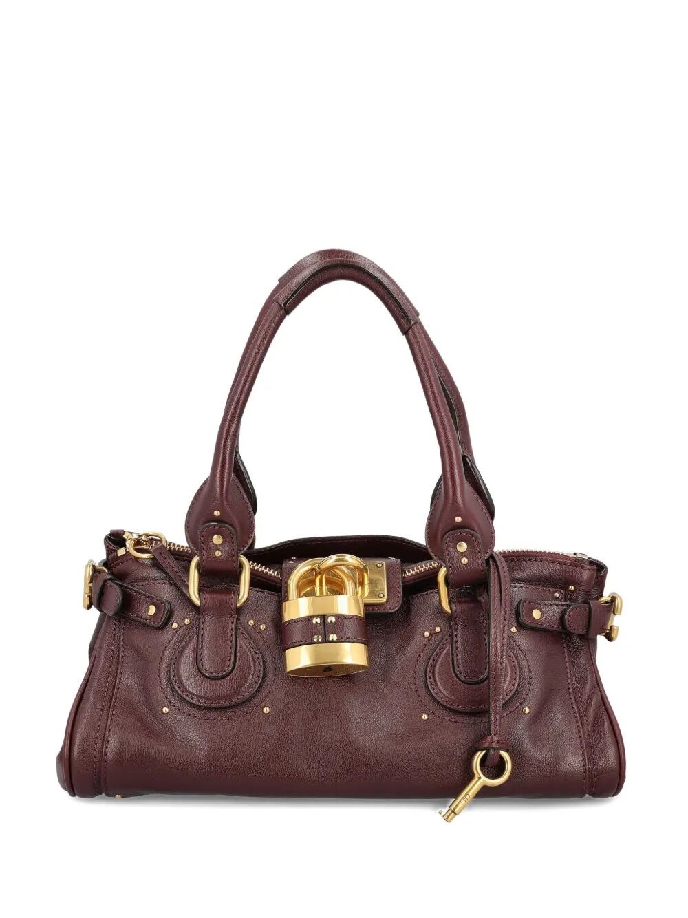 Chloé Paddington Bag In Grained Leather In Red
