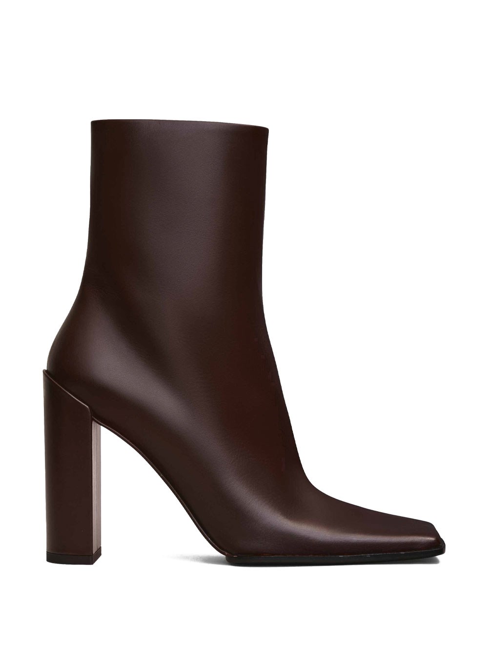 Alaïa Leather Square-toe Ankle Boots 90 In Brown