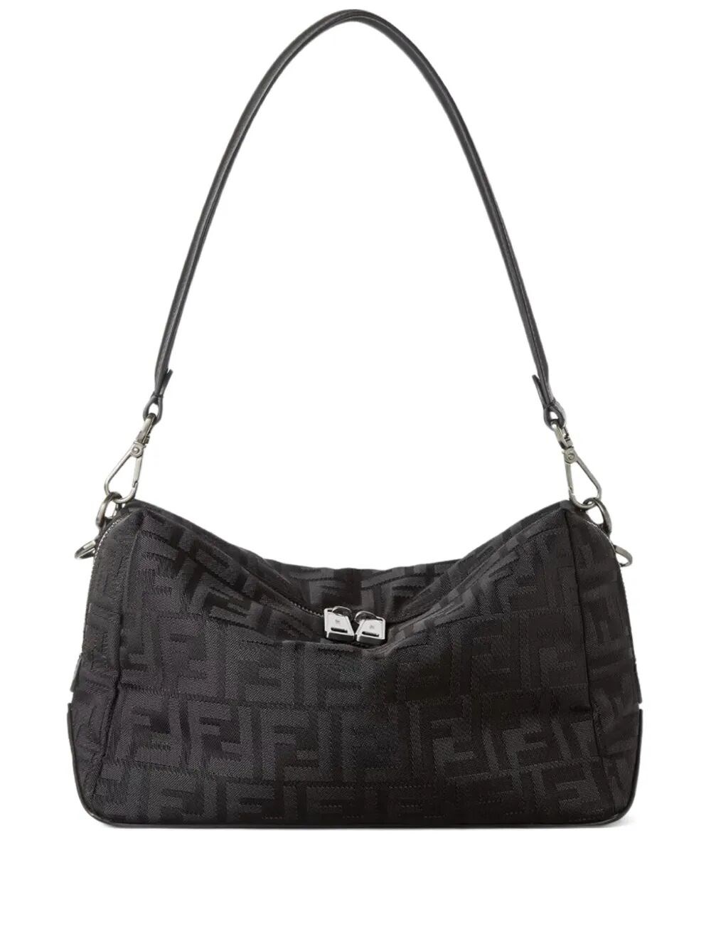 SQUARED FF FENDI LUI MEDIUM LEATHER AND NYLON BAG