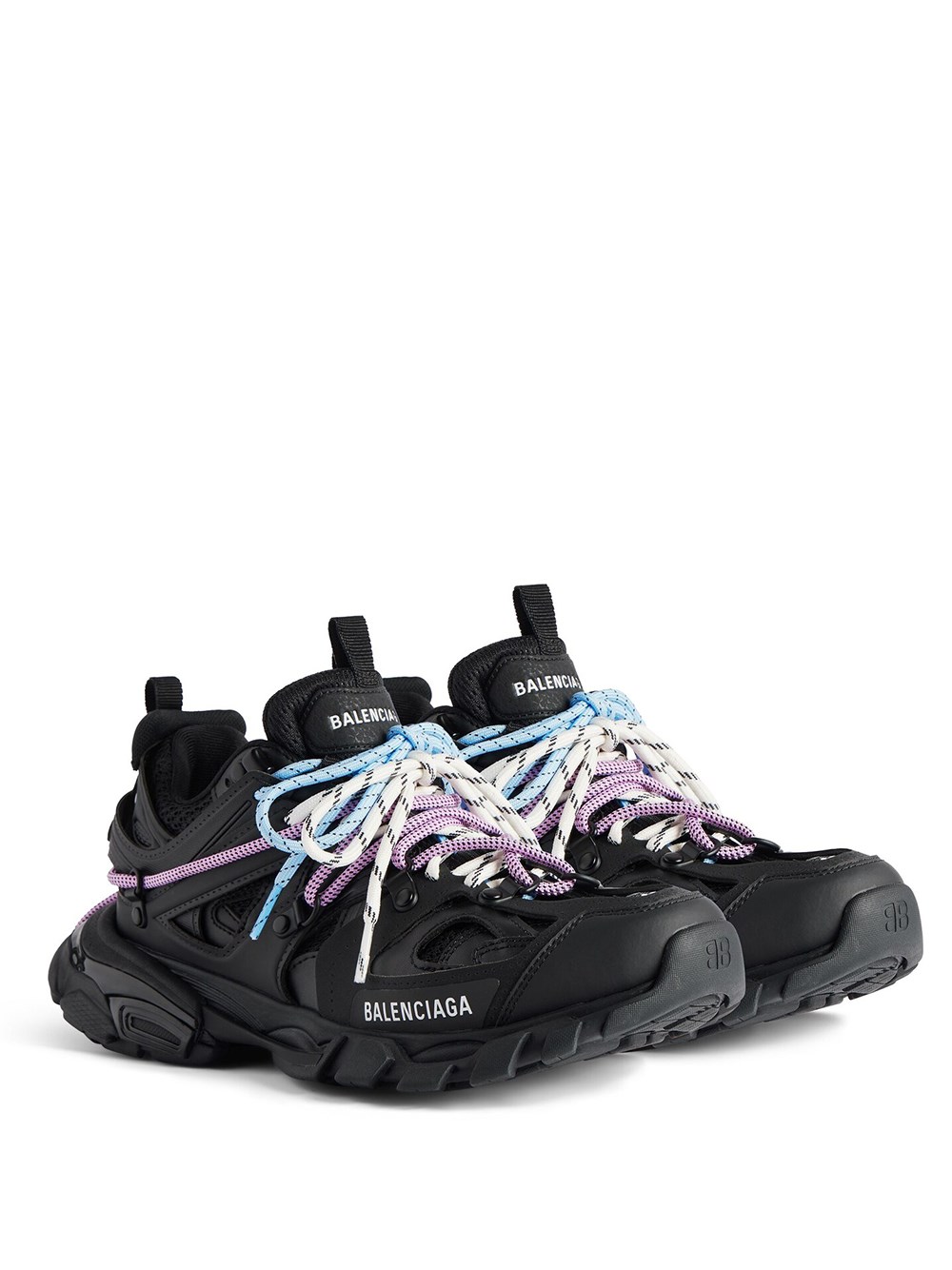 TRACK TRAIL LACES SNEAKER IN BLACK/PINK/BLUE/BEIGE