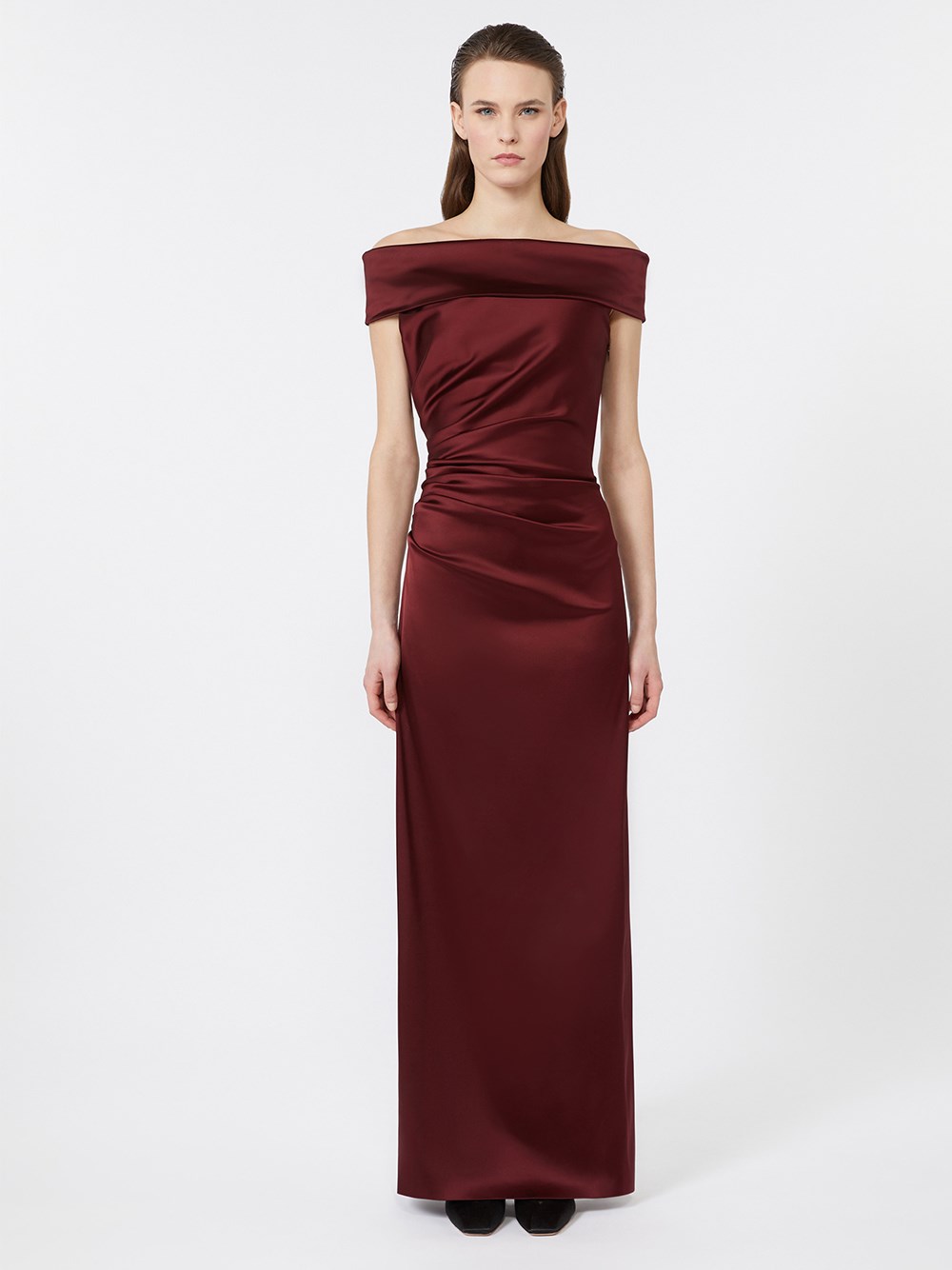 LONG STRETCH SATIN DRESS