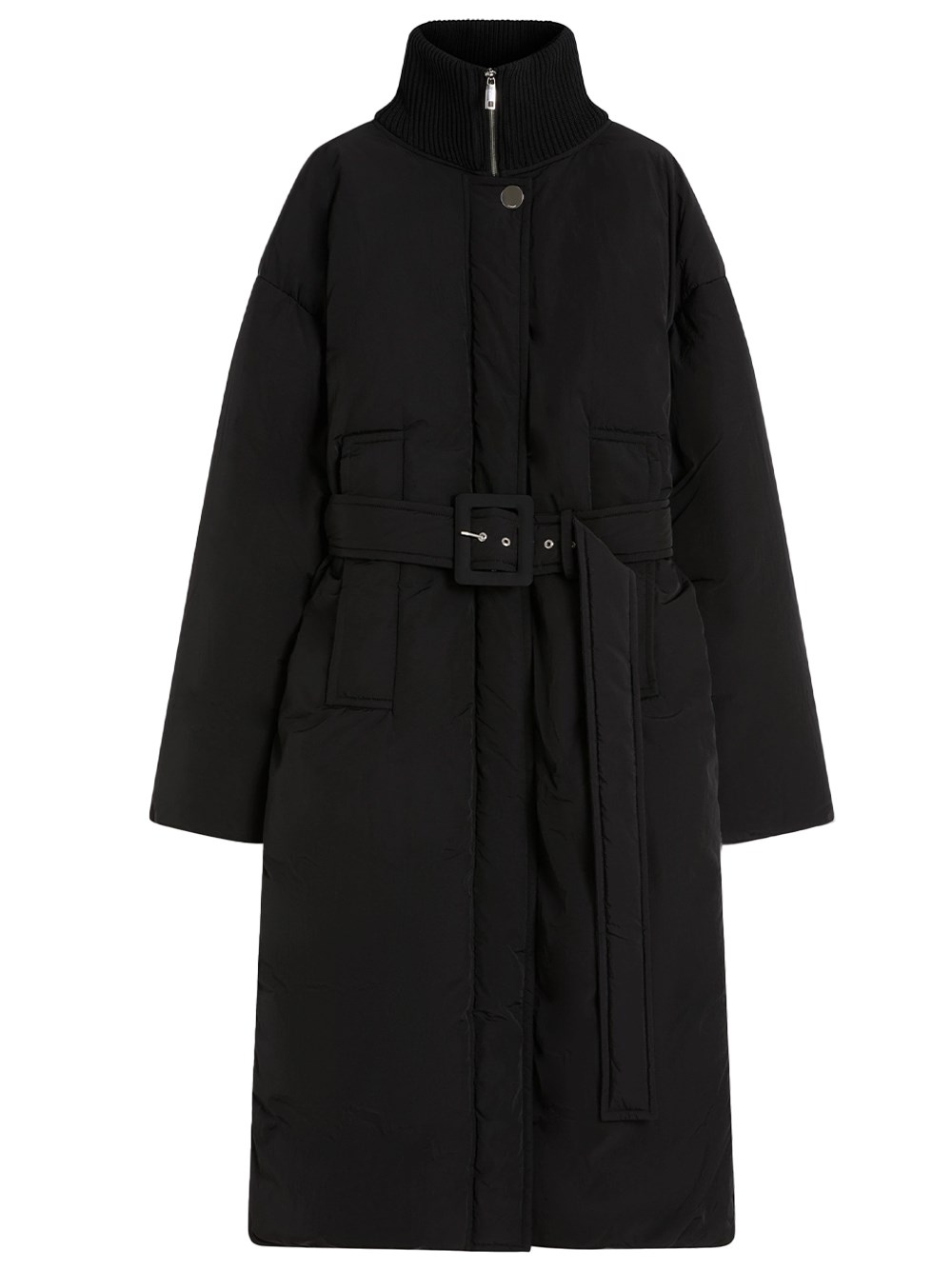 Sportmax Long Drop-proof Down Jacket In Black