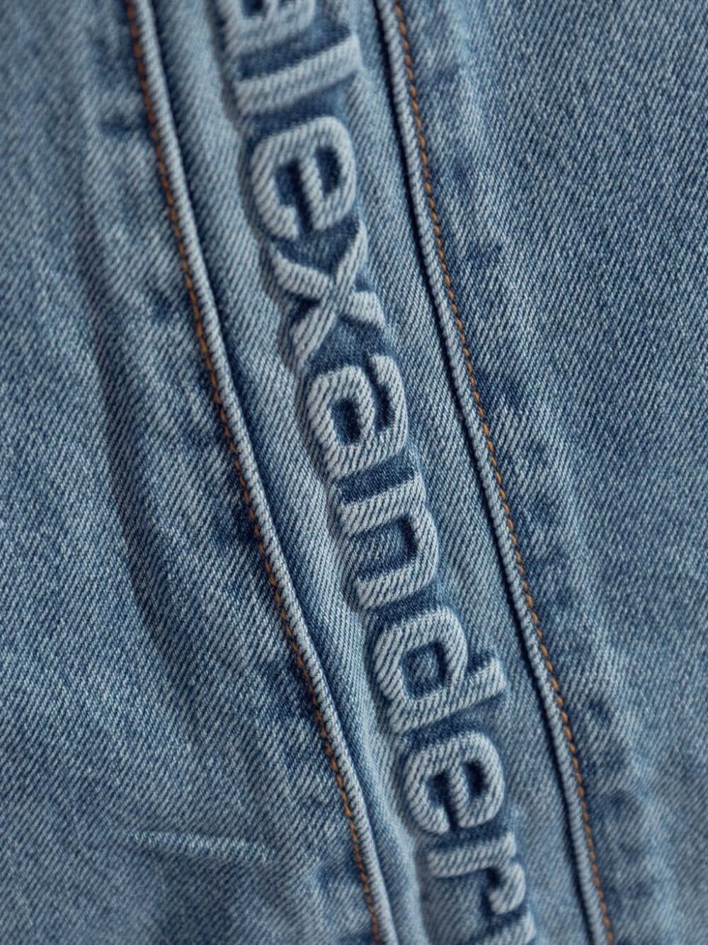 LOGO-EMBOSSED DENIM BALLOON JOGGER PANTS