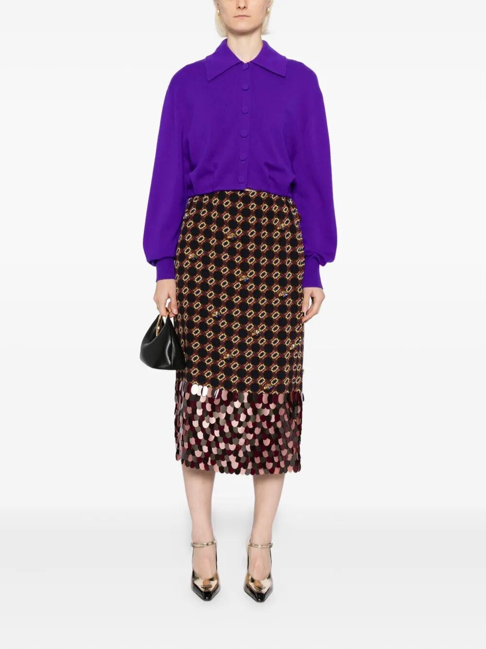 SCOTTA EMBROIDERED MIDI SKIRT
