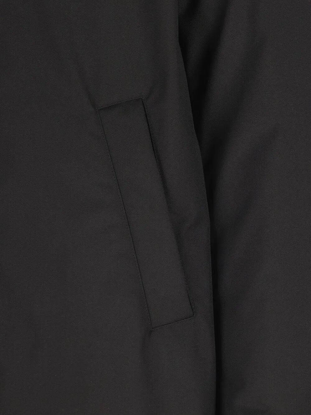 LONG PADDED COAT WITH KNITTED COLLAR