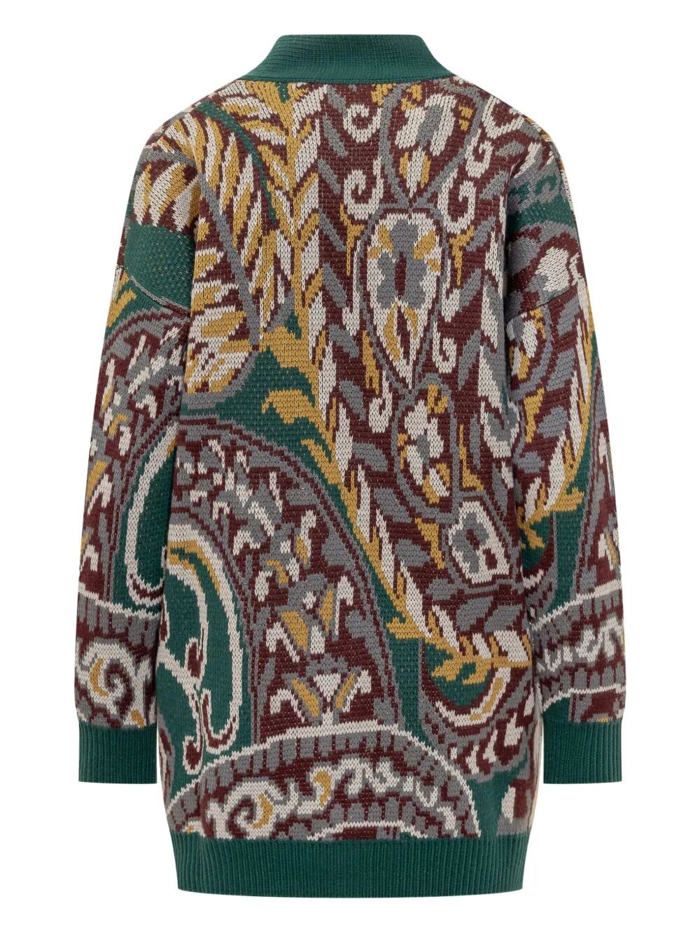 PAISLEY-PRINT OVERSIZED COTTON CARDIGAN