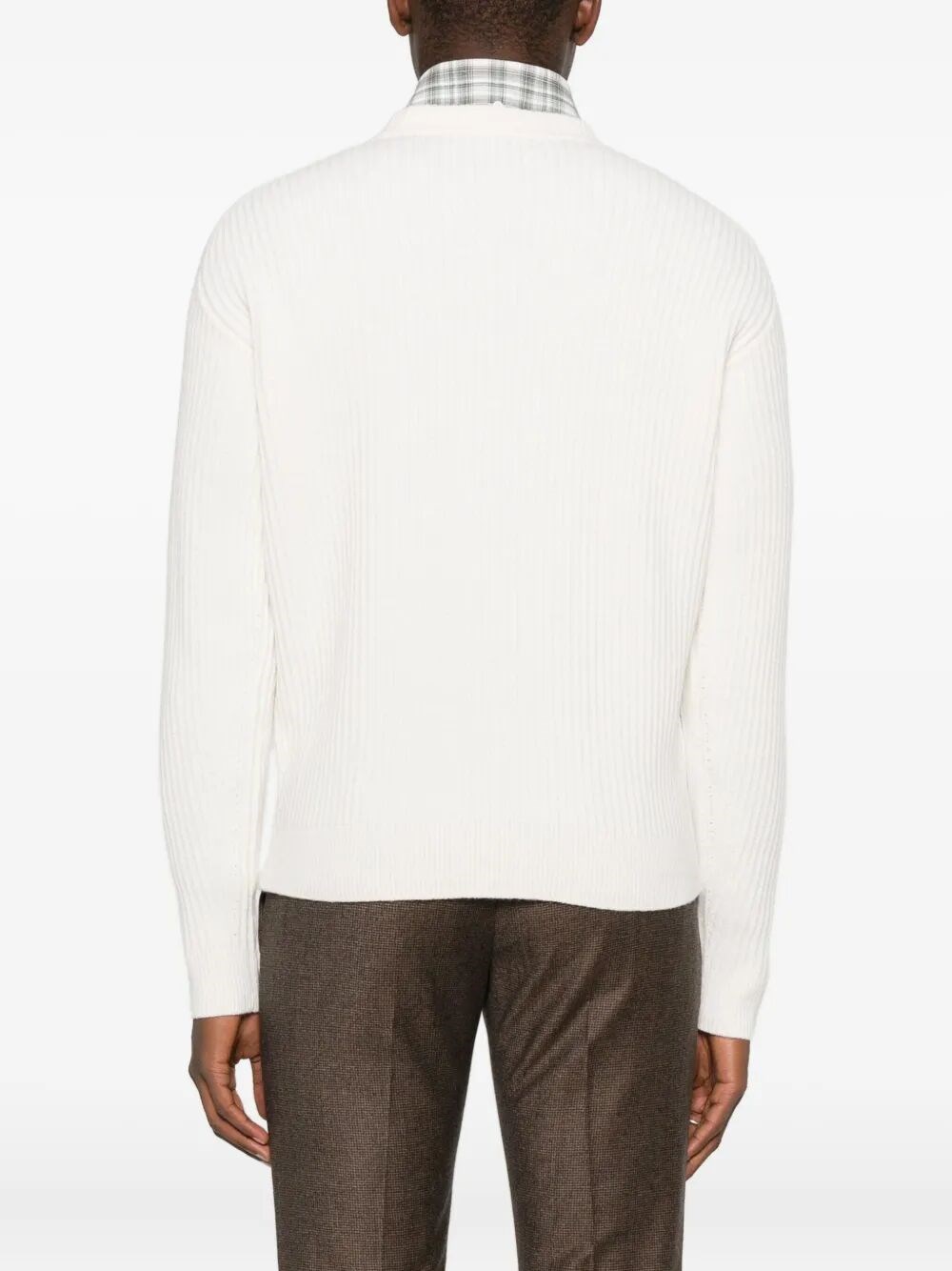 FOX HEAD WOOL RIBBED JUMPER