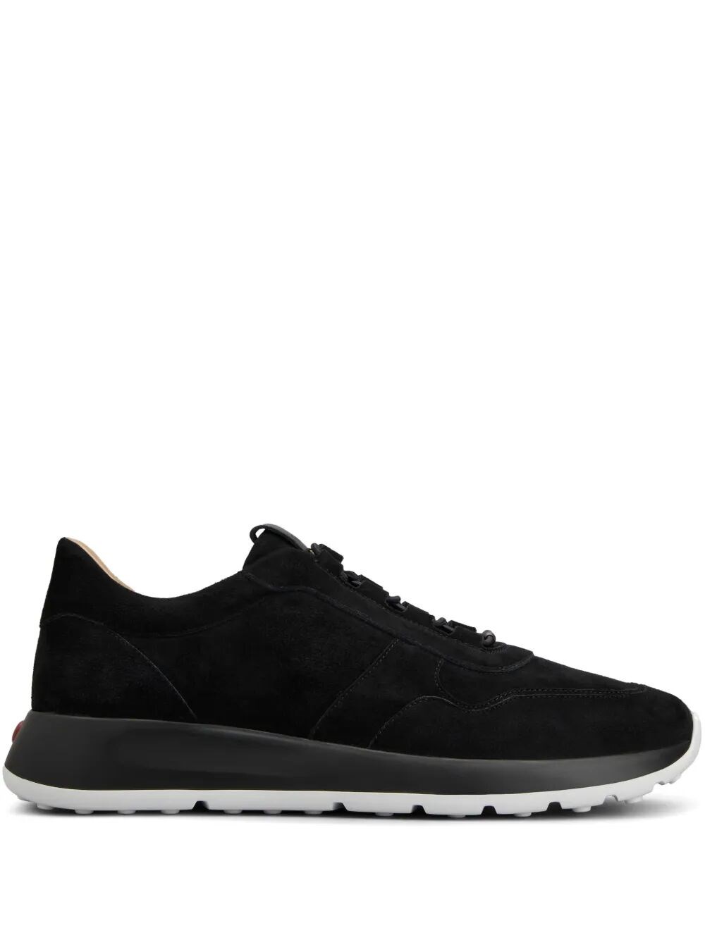 Tod's Red Dot Sneakers In Pashmy Suede Shoes In Black