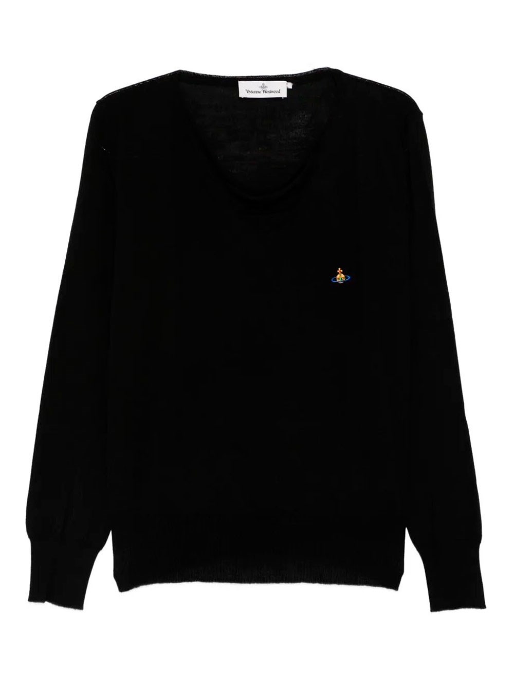 Vivienne Westwood Pamela V-neck Wool Sweater Clothing In Black