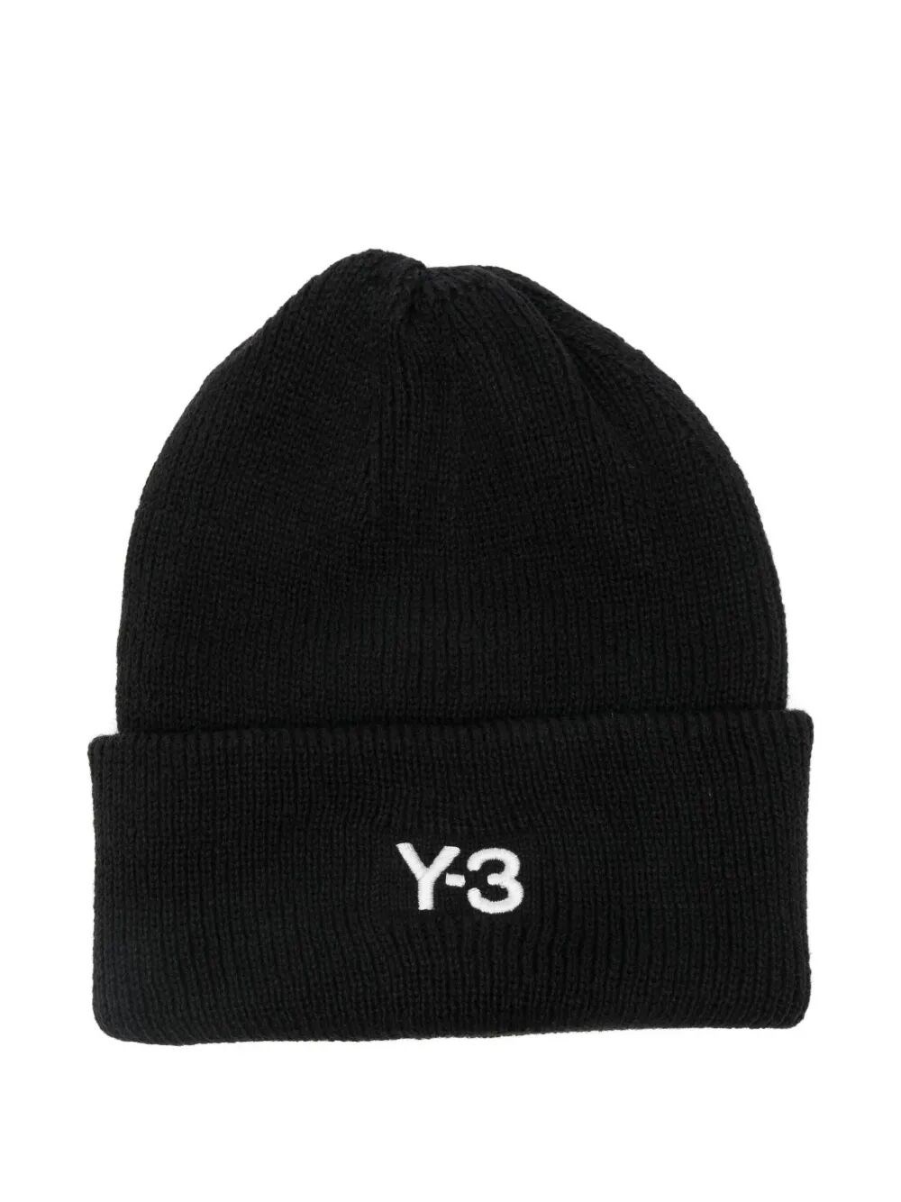 Y-3 Wool Blend Knitted Beanie In Black