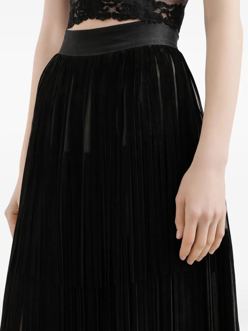 SILK ORGANZA MIDI SKIRT