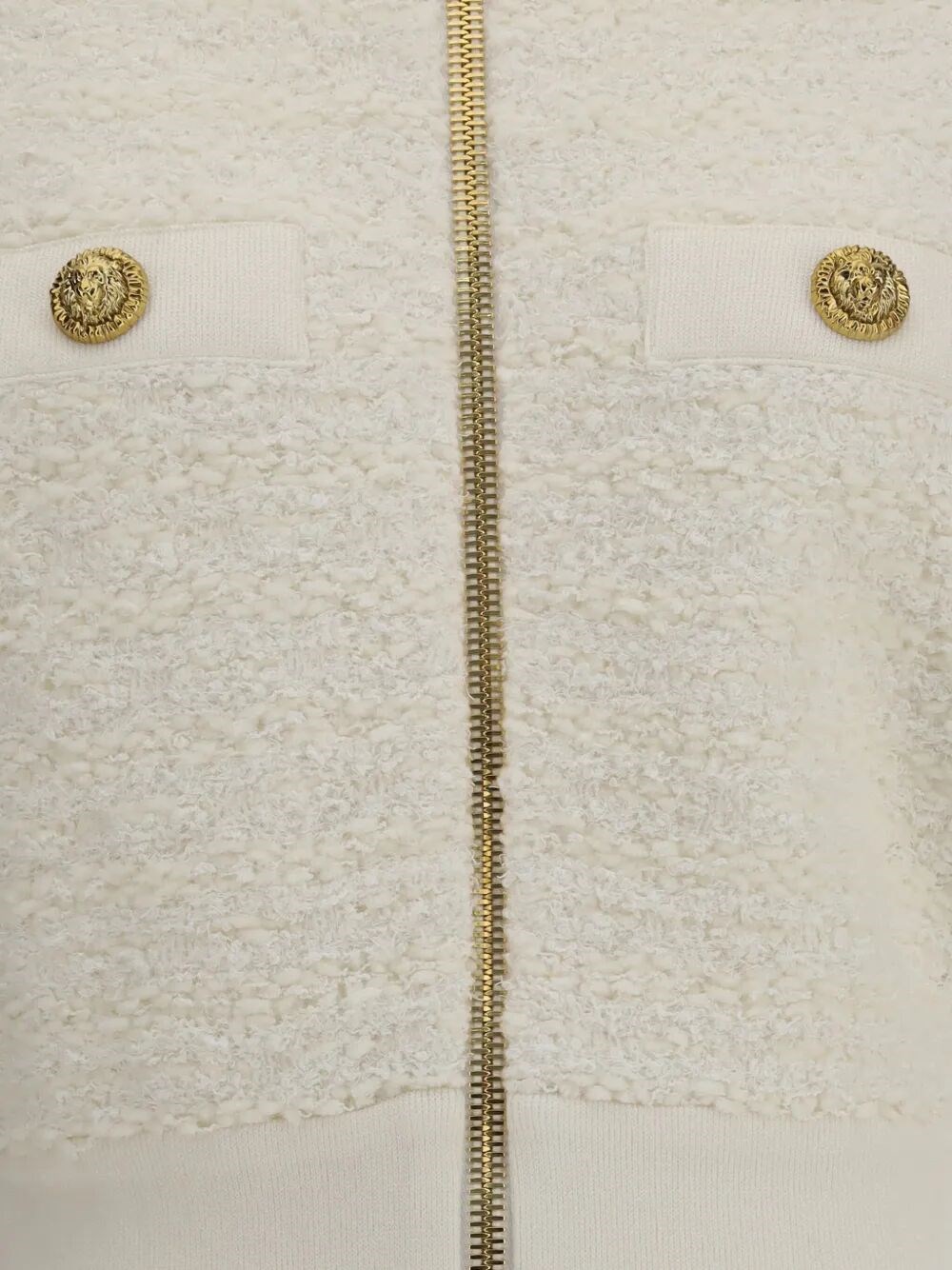 BATWING ZIPPED TWEED BOMBER JACKET