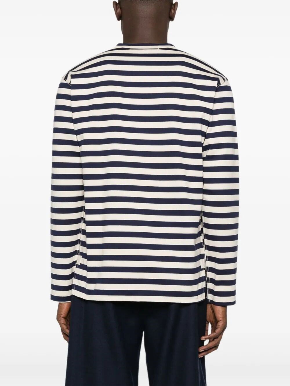 LONG-SLEEVED STRIPED COTTON T-SHIRT