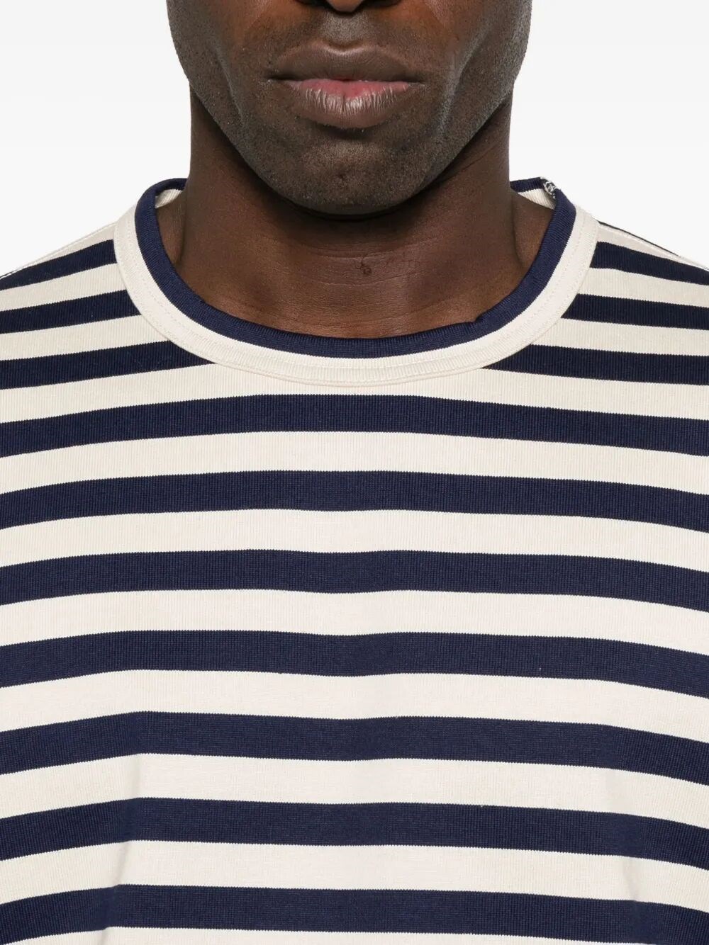 LONG-SLEEVED STRIPED COTTON T-SHIRT