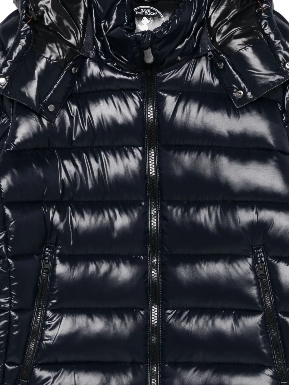 FLORIAN DOWN JACKET WITH LACQUERED FINISH AND REMOVABLE HOOD