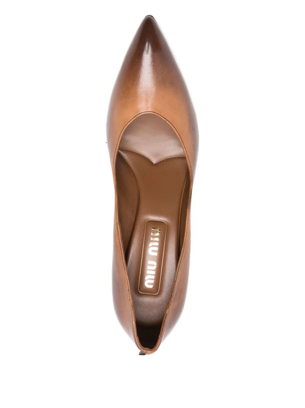 AYERS VINTAGE-EFFECT LEATHER PUMPS