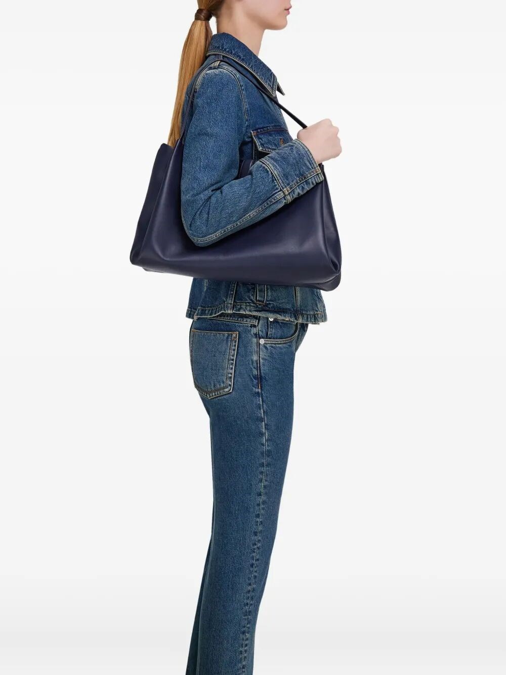 LARGE LEATHER SOFTENED TOTE BAG