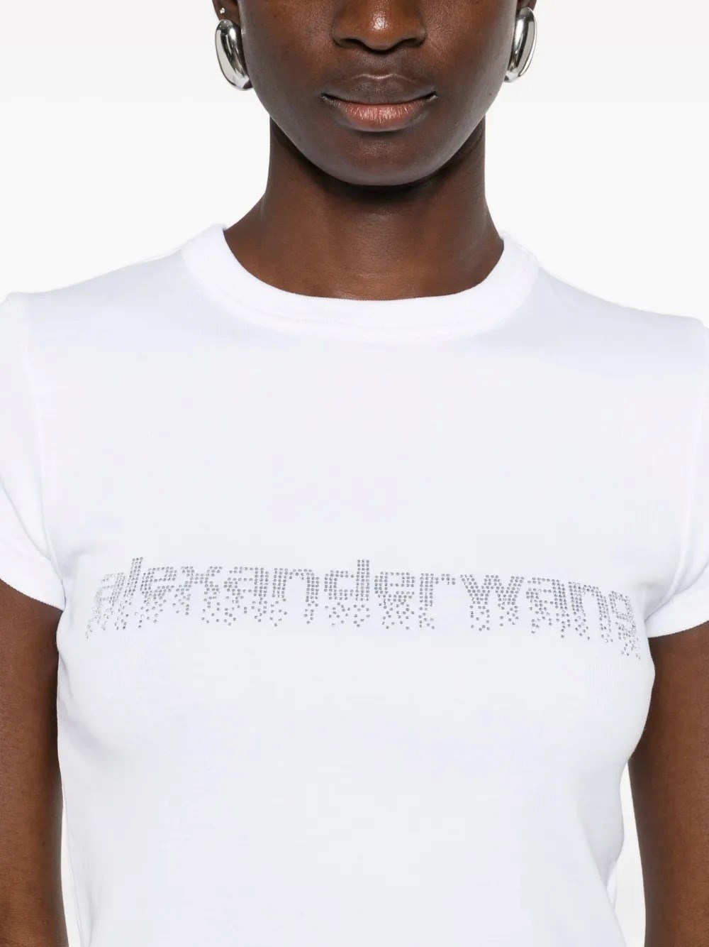 CRYSTAL HOTFIX LOGO COTTON BABY T-SHIRT