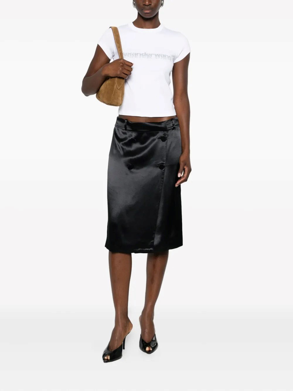 CRYSTAL HOTFIX LOGO COTTON BABY T-SHIRT