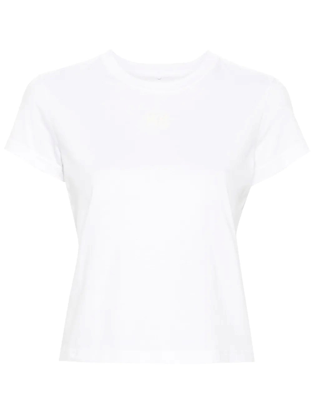 Alexander Wang Puff Logo Cotton Jersey Shrunken T-shirt Clothing In White