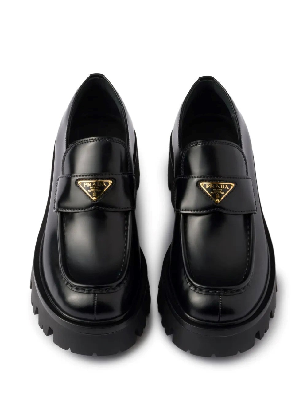 BRUSHED LEATHER CHUNKY LOAFERS