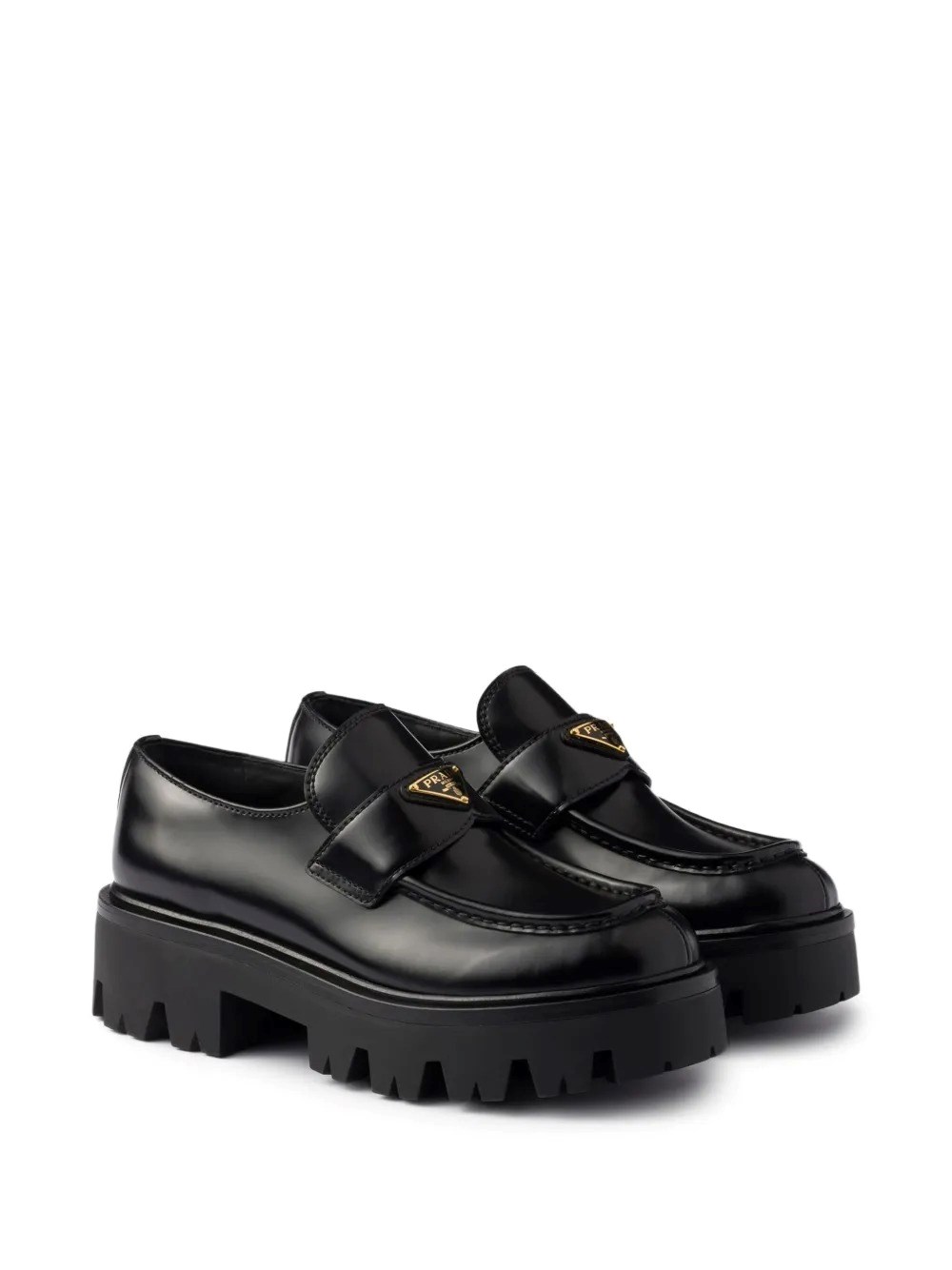 BRUSHED LEATHER CHUNKY LOAFERS