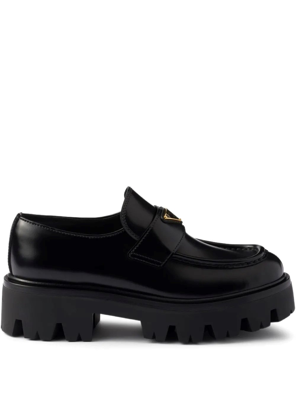 Prada Modern Loafers With Chunky Sole Design In Black