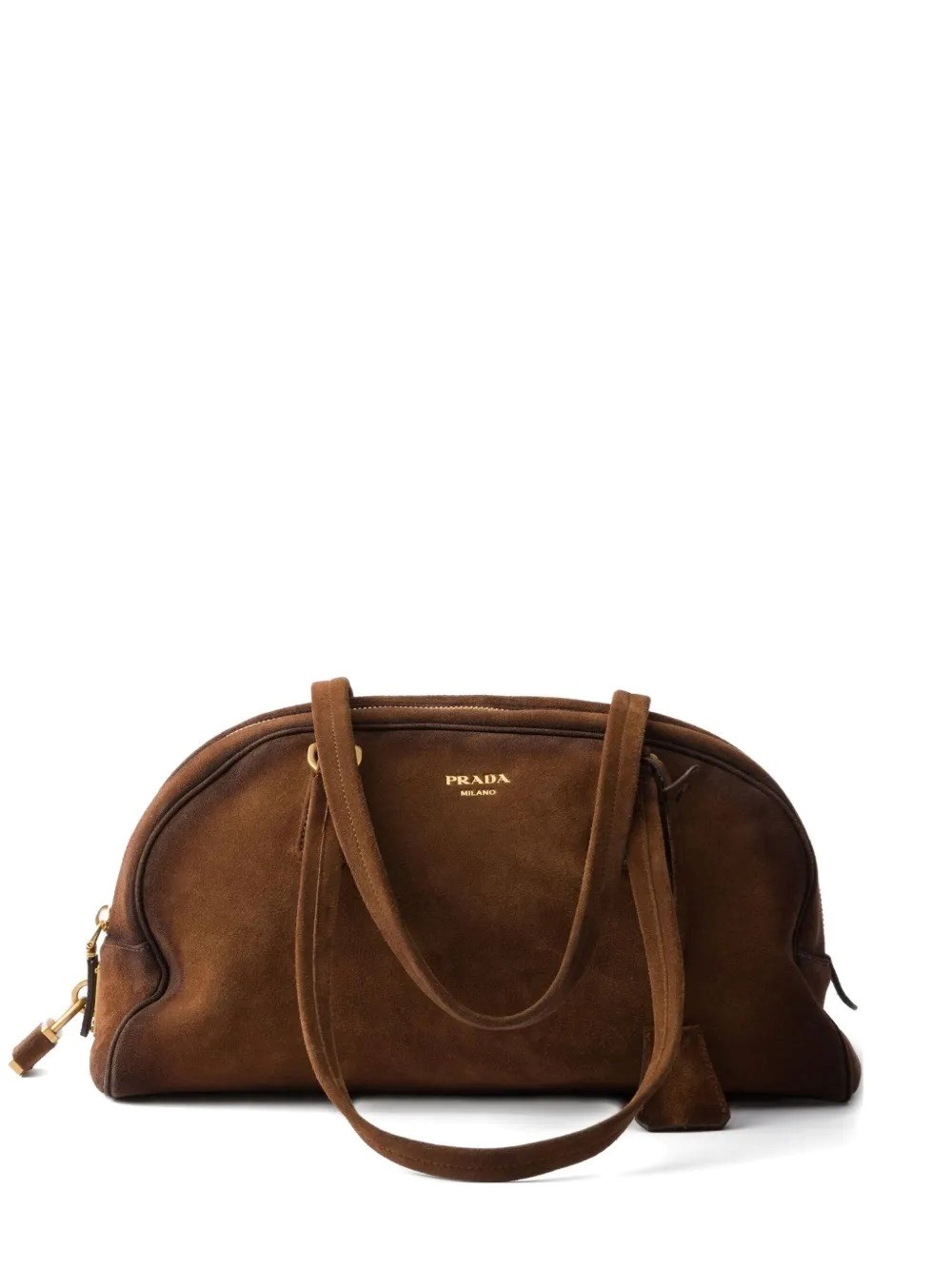 PRADA BOWLING MEDIUM SUEDE BAG
