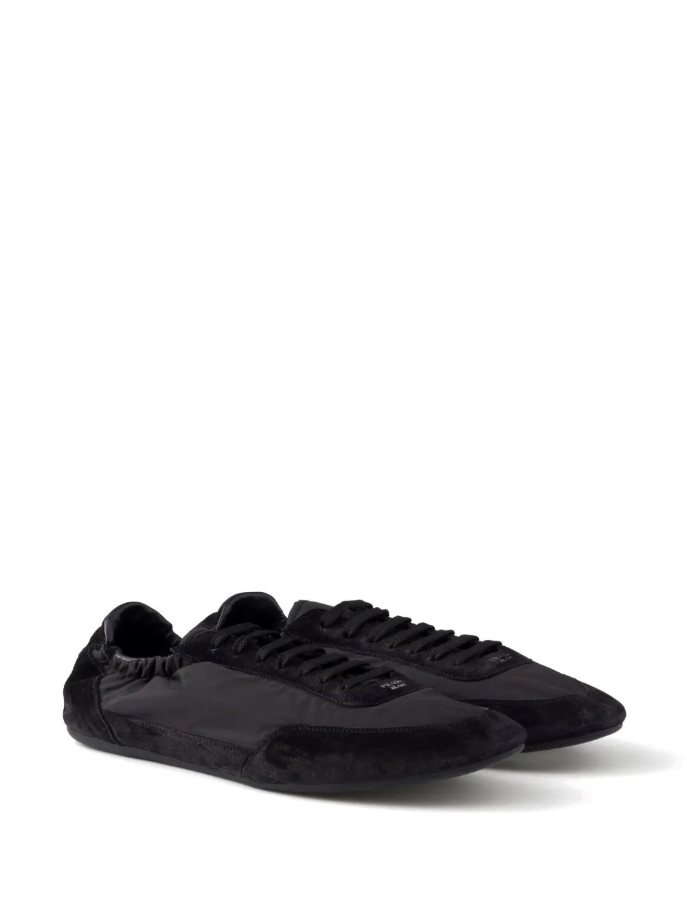 COLLAPSE RE-NYLON AND SUEDE ELASTICIZED SNEAKERS