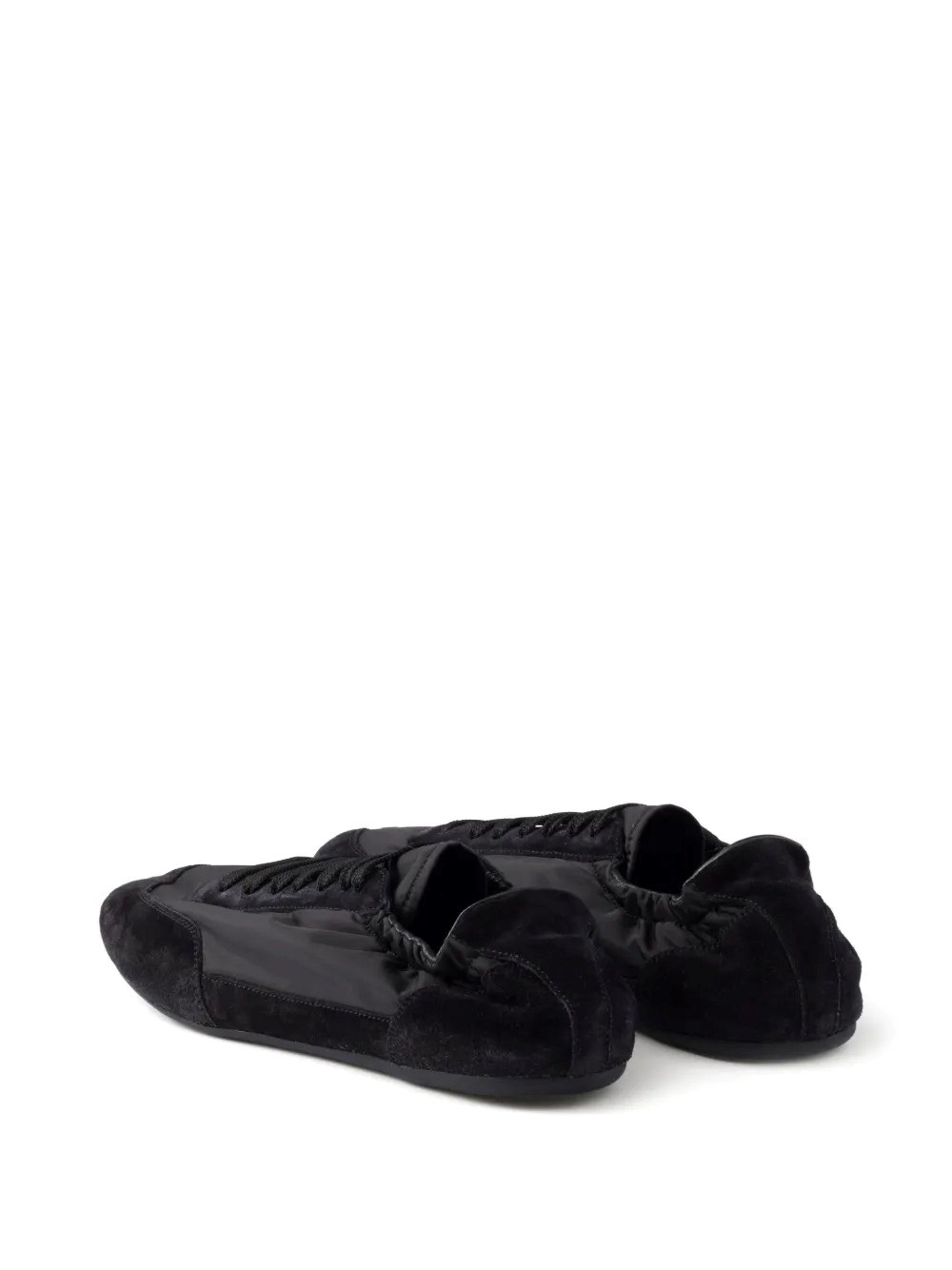 COLLAPSE RE-NYLON AND SUEDE ELASTICIZED SNEAKERS