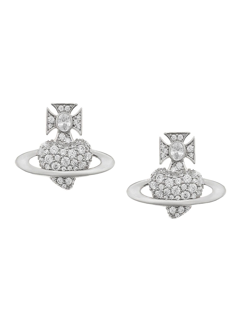 Vivienne Westwood Women's Metallic Valentine's Agnatha Earrings With Crystal Decoration