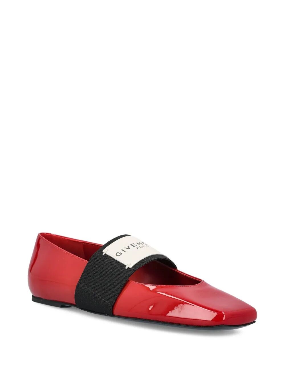 SLICED SQUARE BALLERINAS IN PATENT LEATHER