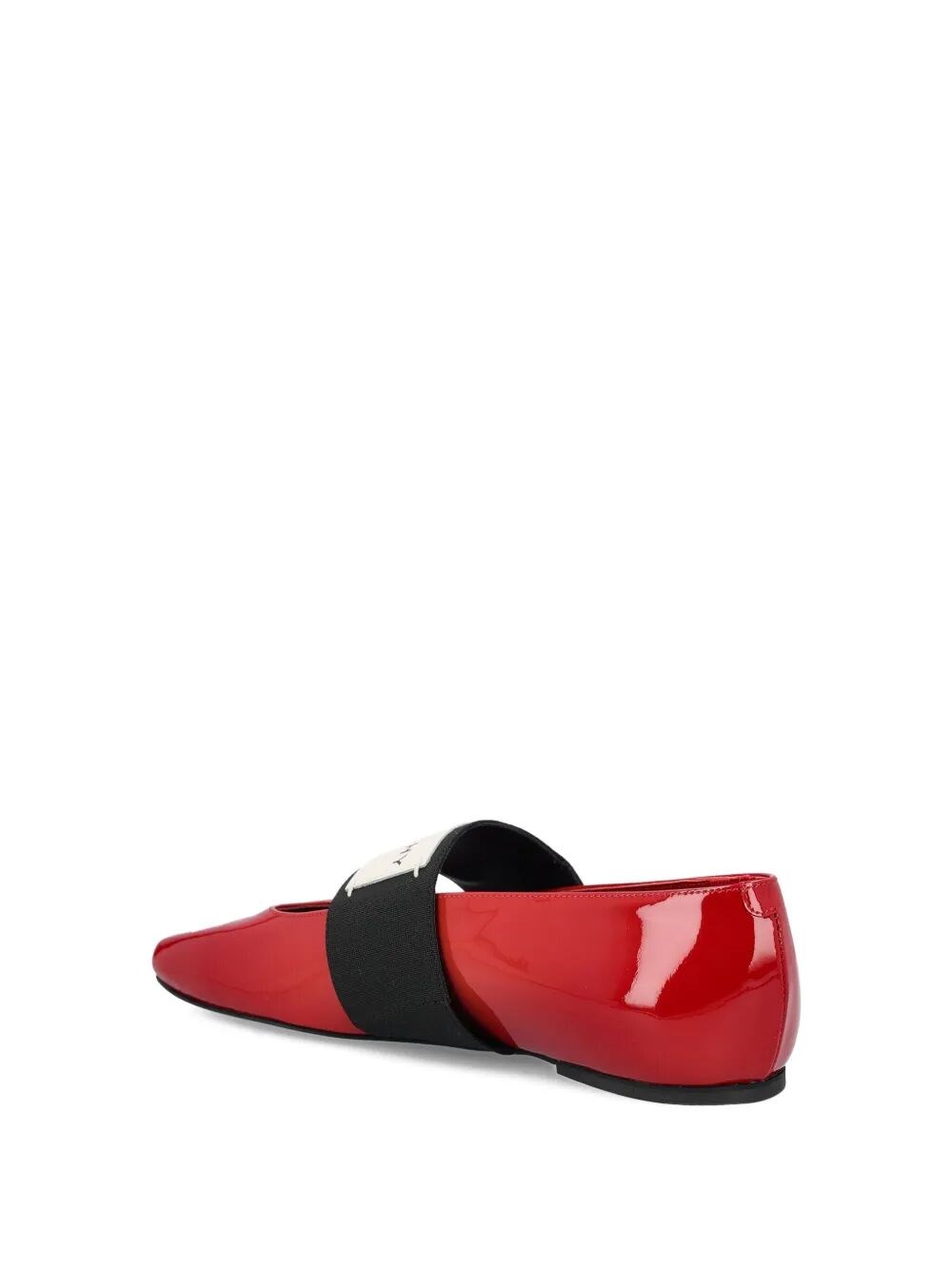 SLICED SQUARE BALLERINAS IN PATENT LEATHER