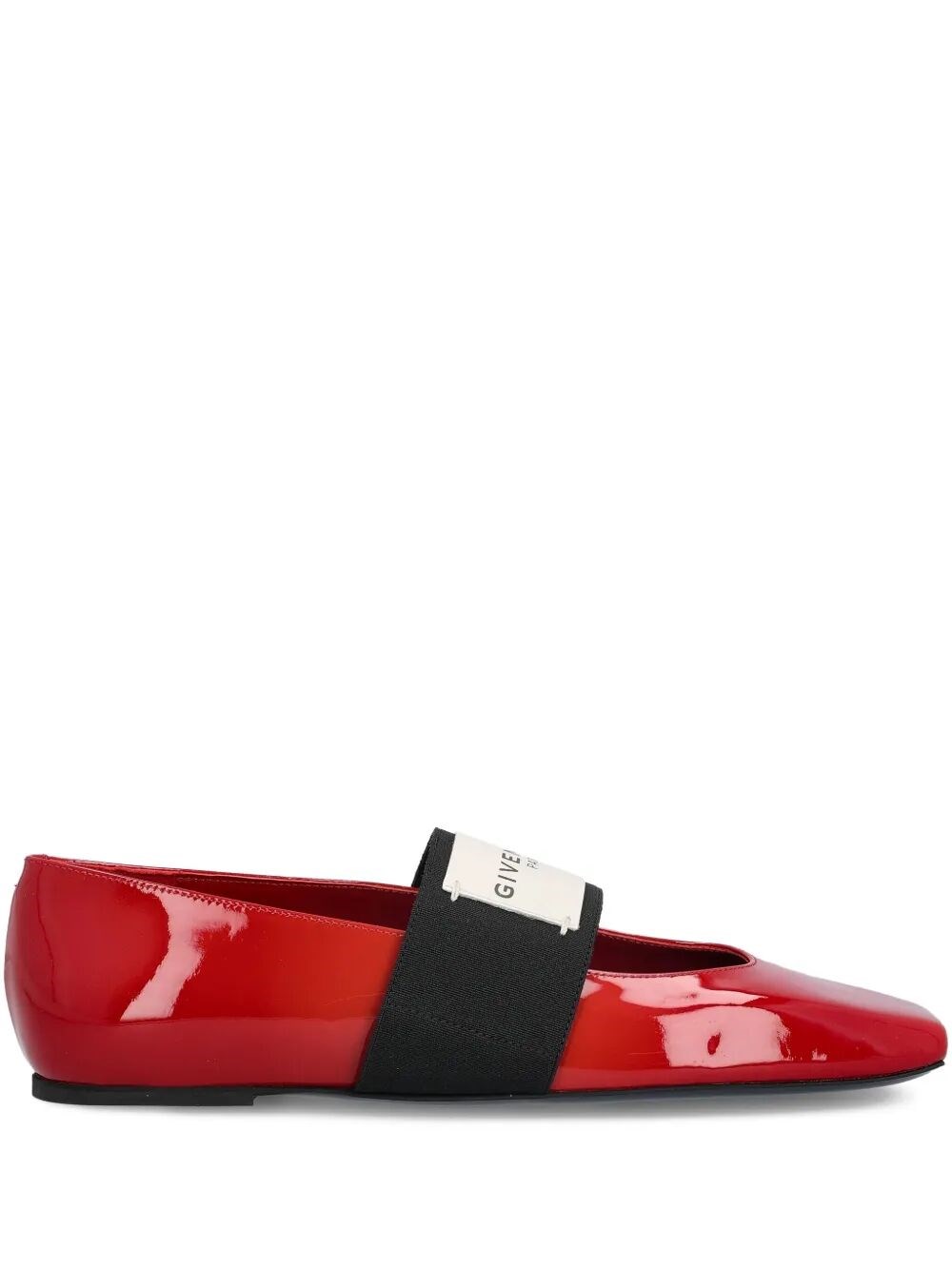 SLICED SQUARE BALLERINAS IN PATENT LEATHER
