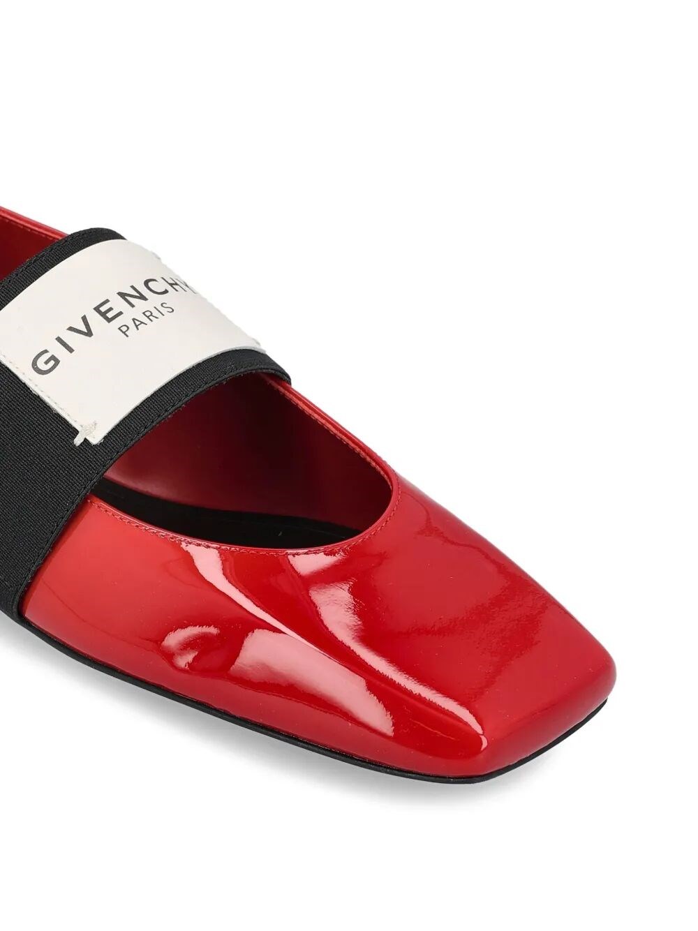 SLICED SQUARE BALLERINAS IN PATENT LEATHER