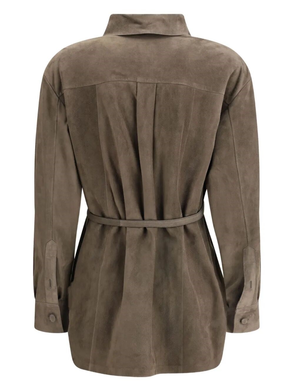SUEDE SHIRT WITH BELT