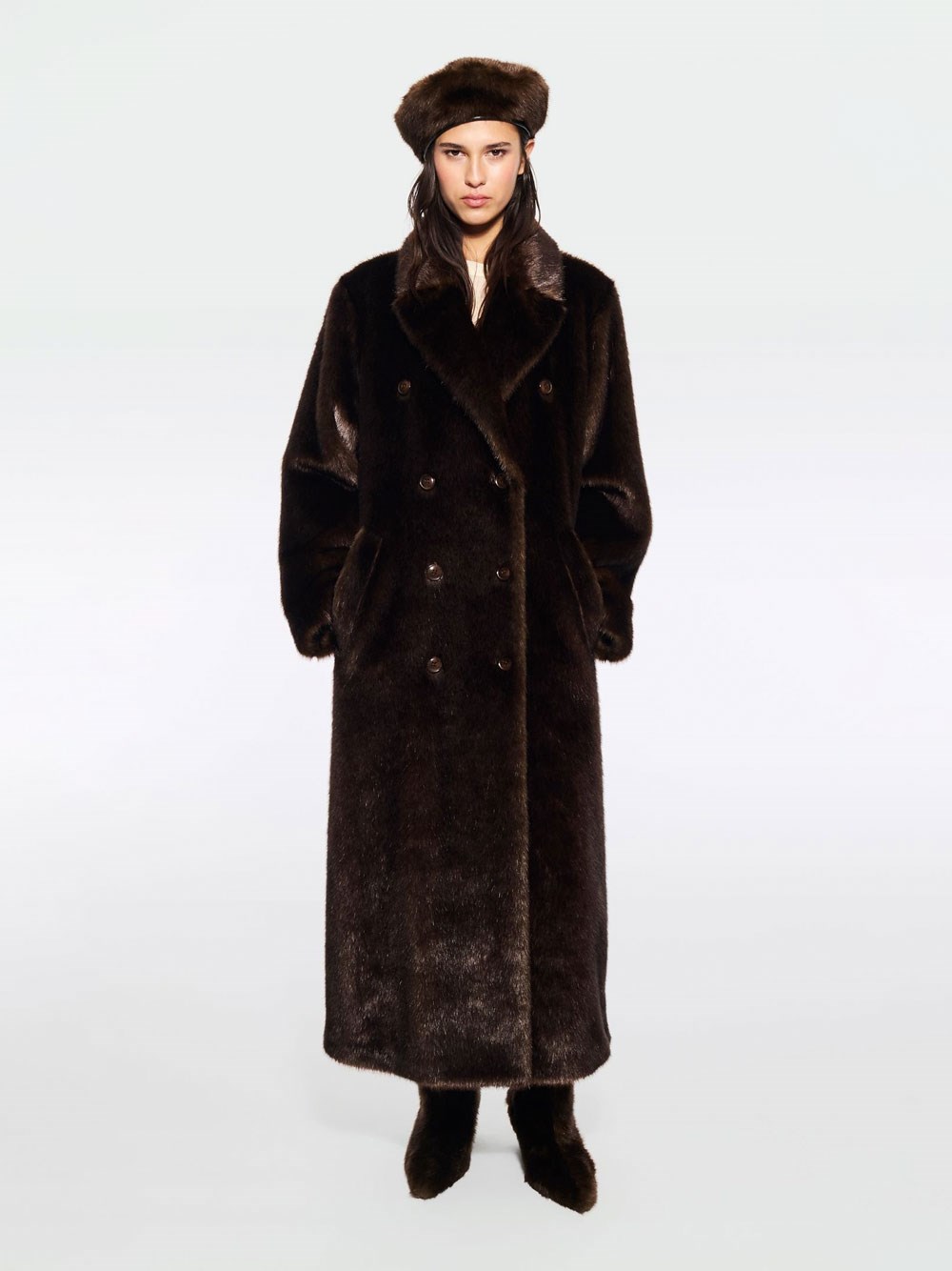 HARPER FAUX FUR LONG COAT