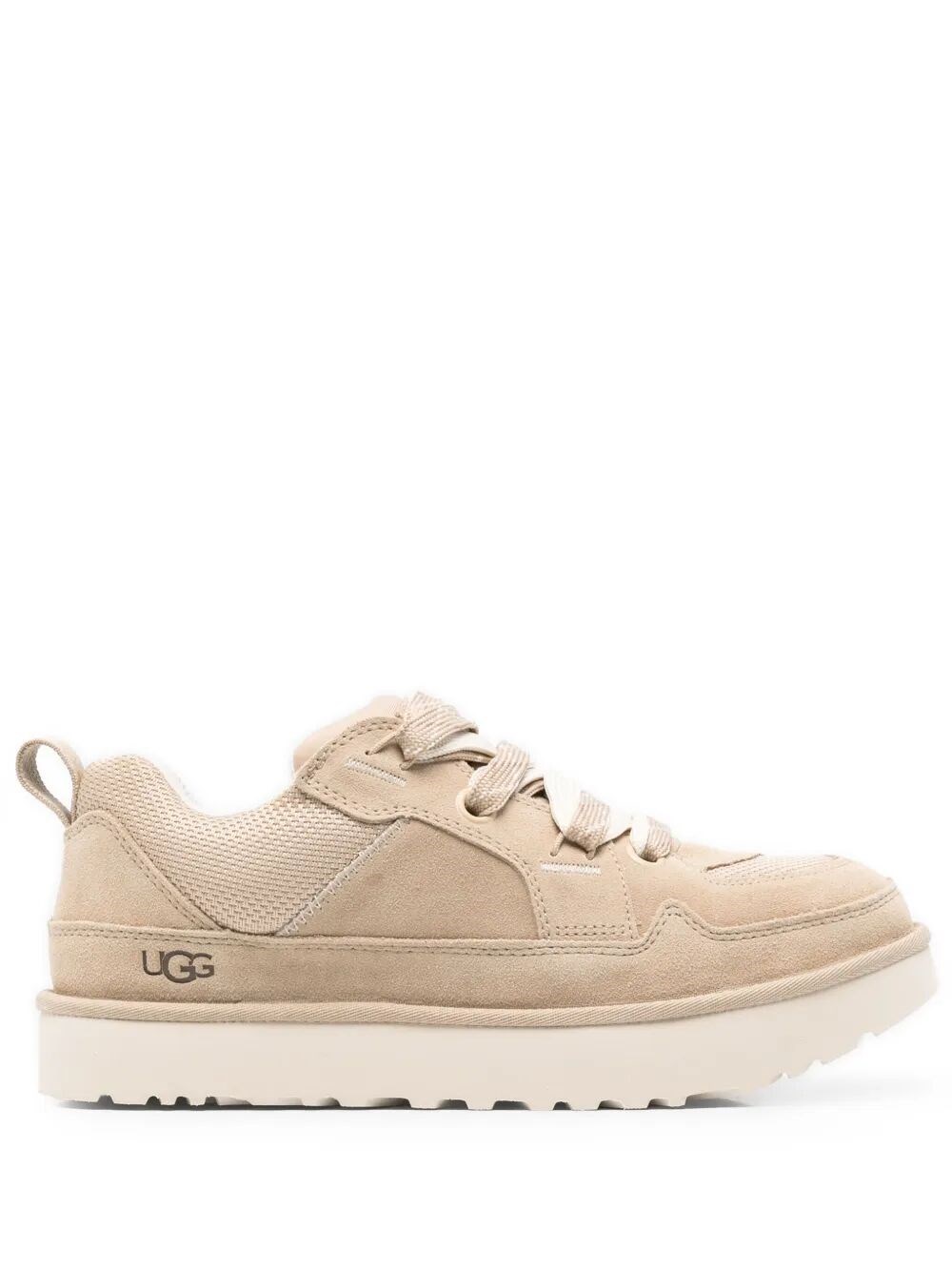 LO LOWMEL MESH AND SUEDE SNEAKERS