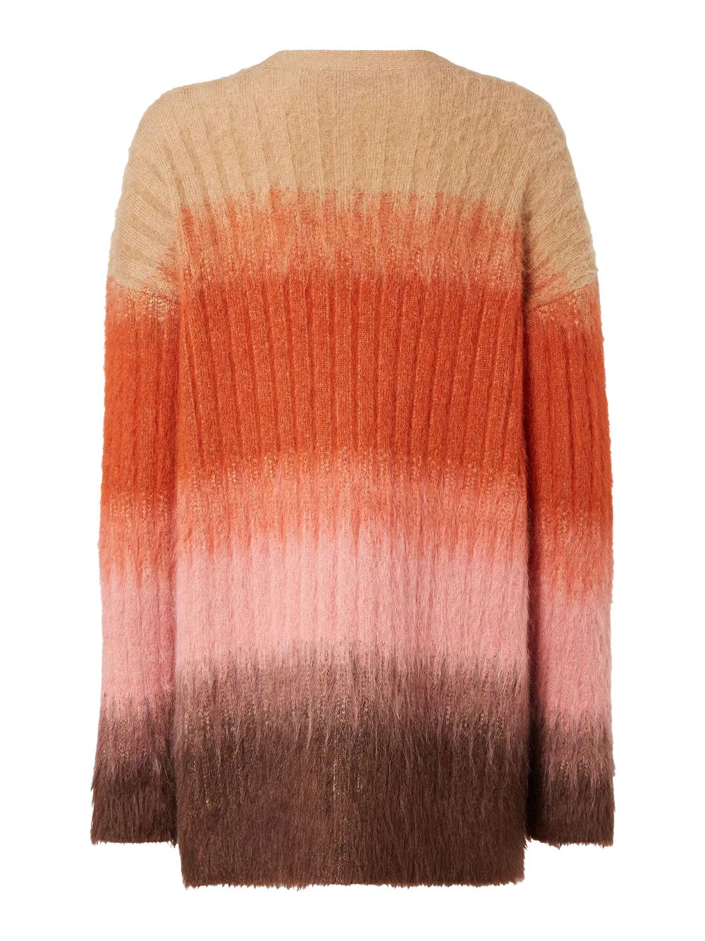 GRADIENT MOHAIR AND WOOL OVERSIZED CARDIGAN