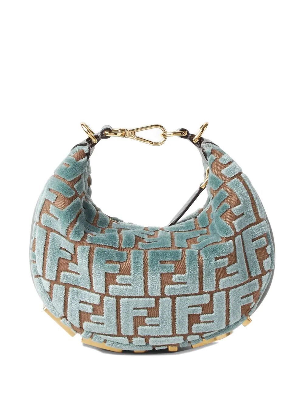 FENDIGRAPHY MINI HOBO BAG IN FF JACQUARD VELVET