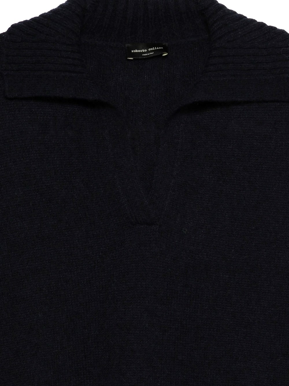 V-NECK WOOL POLO SWEATER 