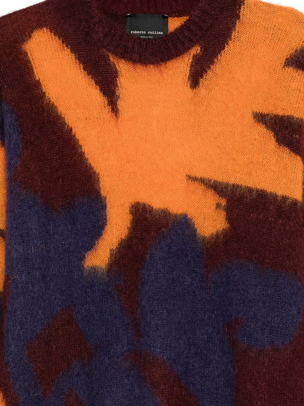 IKEBANA INLAY CREWNECK MOHAIR SWEATER 