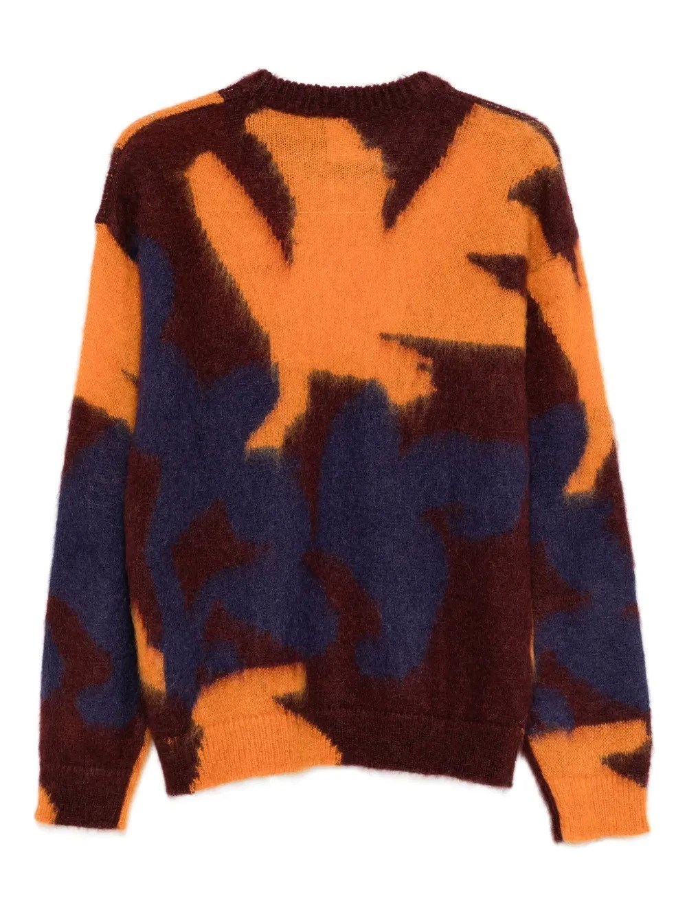 IKEBANA INLAY CREWNECK MOHAIR SWEATER 