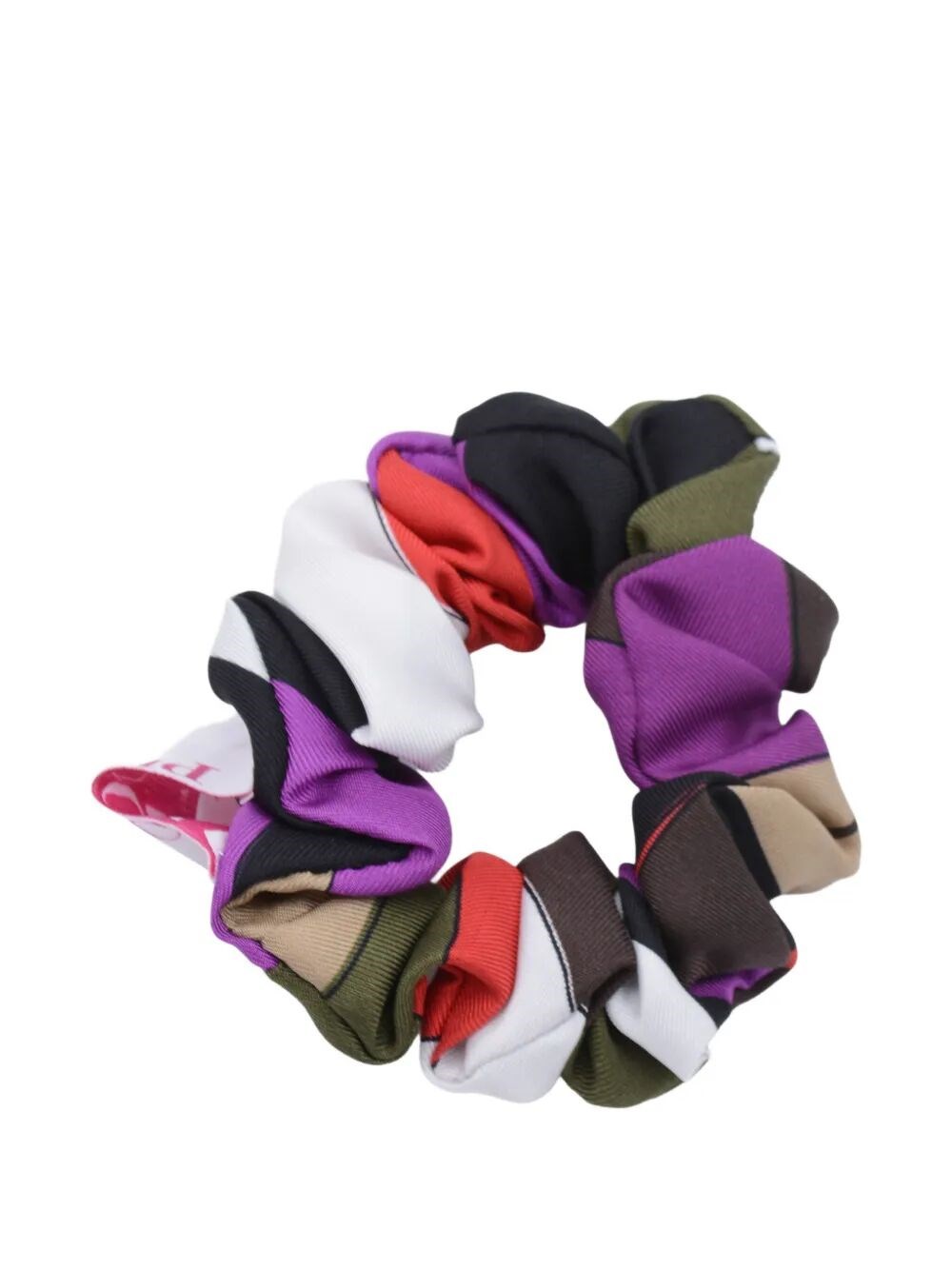 IRIDE PRINT SILK HAIR TIE