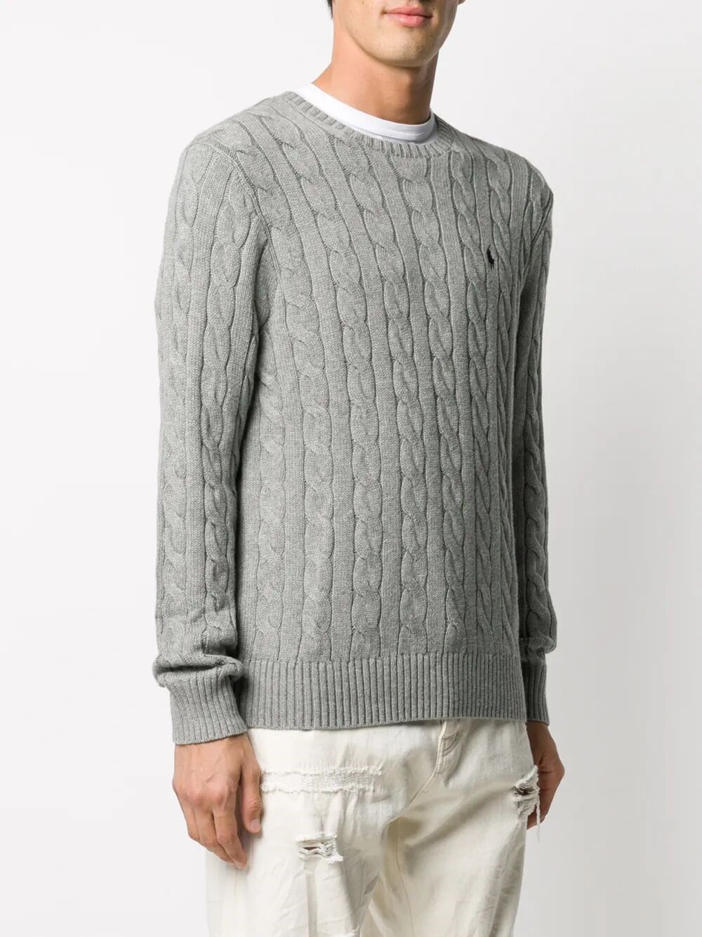CABLE-KNIT COTTON JUMPER