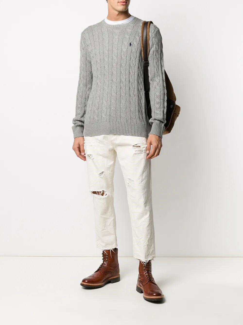 CABLE-KNIT COTTON JUMPER